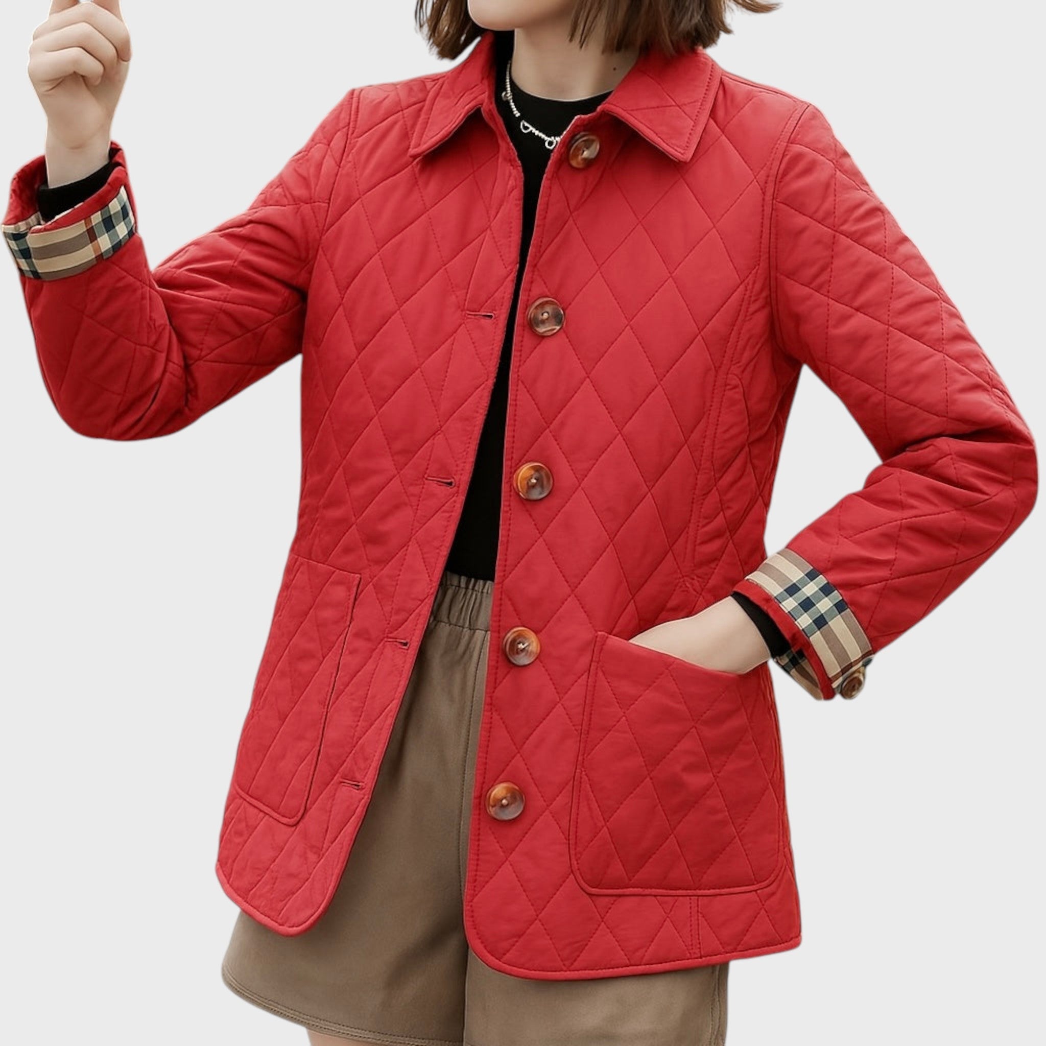 Desisława - Elegancka Pikowana Kurtka Damska