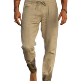 Soriel – Lniane spodnie plażowe z elastycznym pasem