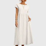 Giselle™ - Luźna Sukienka z Kieszeniami