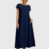 Giselle™ - Luźna Sukienka z Kieszeniami