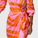 Everly™ | Stylowa Sukienka Kopertowa z Wzorem