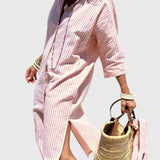 Ellen™ | Klasyczna Sukienka w Paski