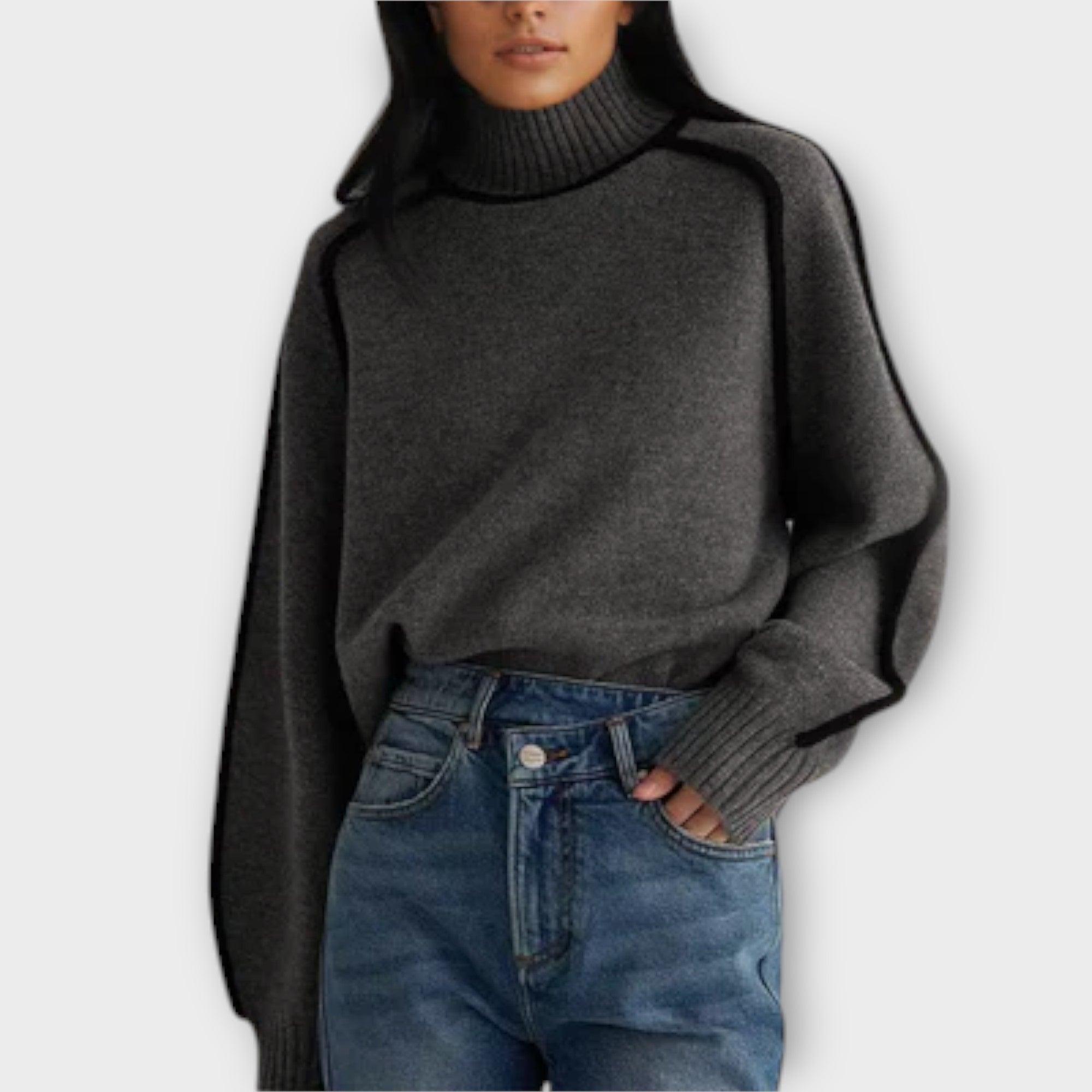 Emili - Miękki i elegancki sweter z wysokim golfem