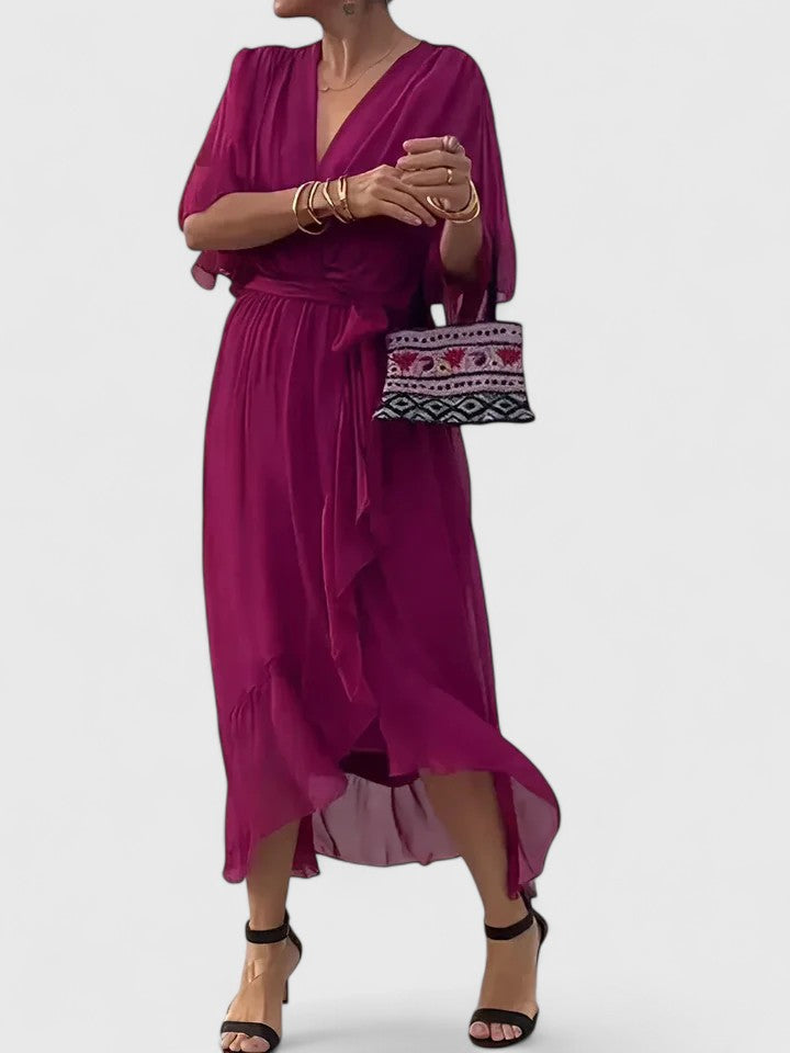 Nada | Elegancka Sukienka z Dekoltem w Kształcie V