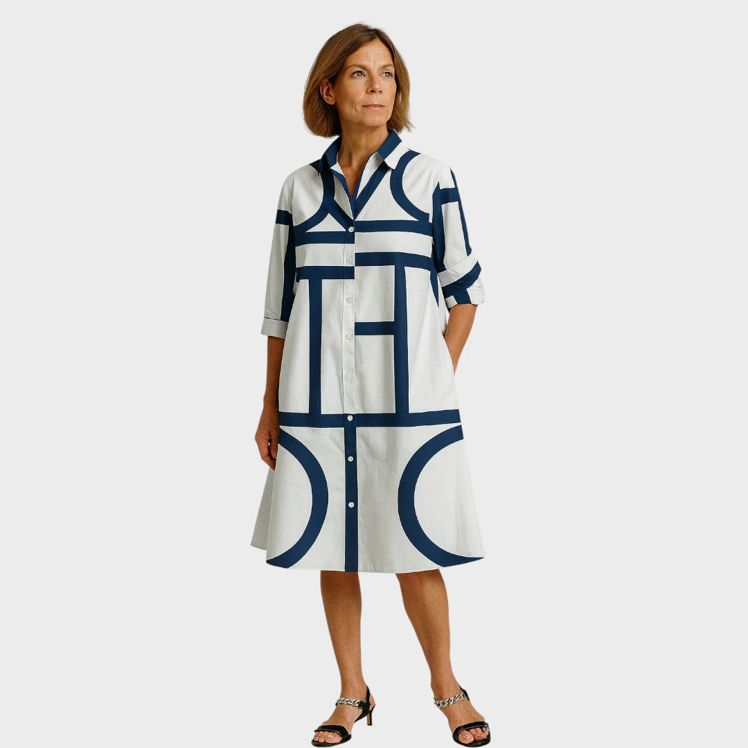 Petra - Dress with Geometric Pattern