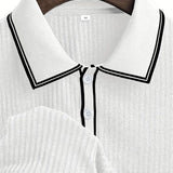 Śniegomir – Eleganckie polo z kontrastowym kołnierzykiem