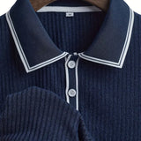 Śniegomir – Eleganckie polo z kontrastowym kołnierzykiem