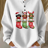 Grethe | Vintage'owy sweter świąteczny z motywem psa