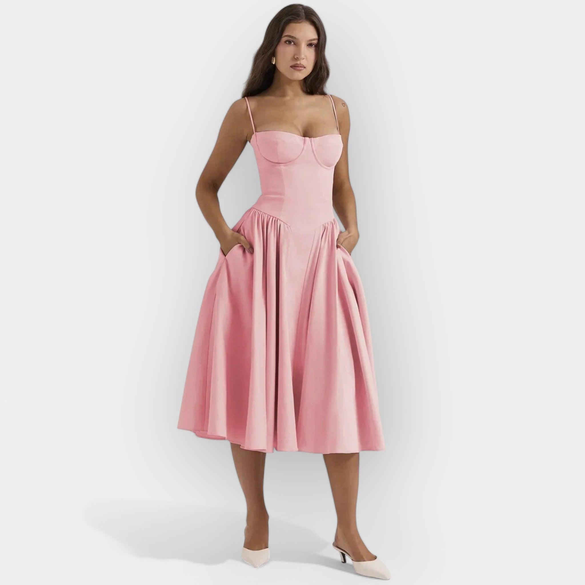 Elegancka midi sukienka na lato